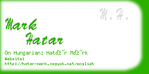 mark hatar business card